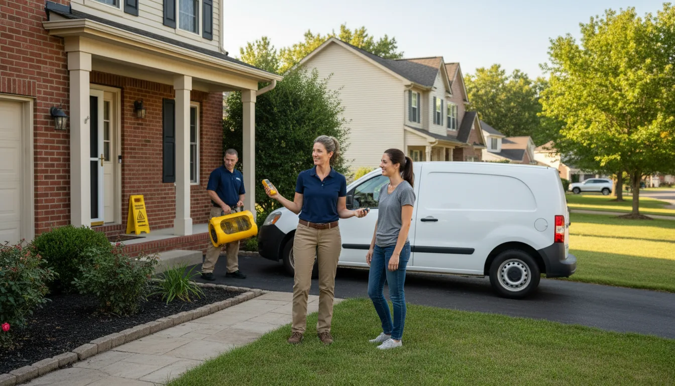 Residential water damage restoration in Hiller, PA